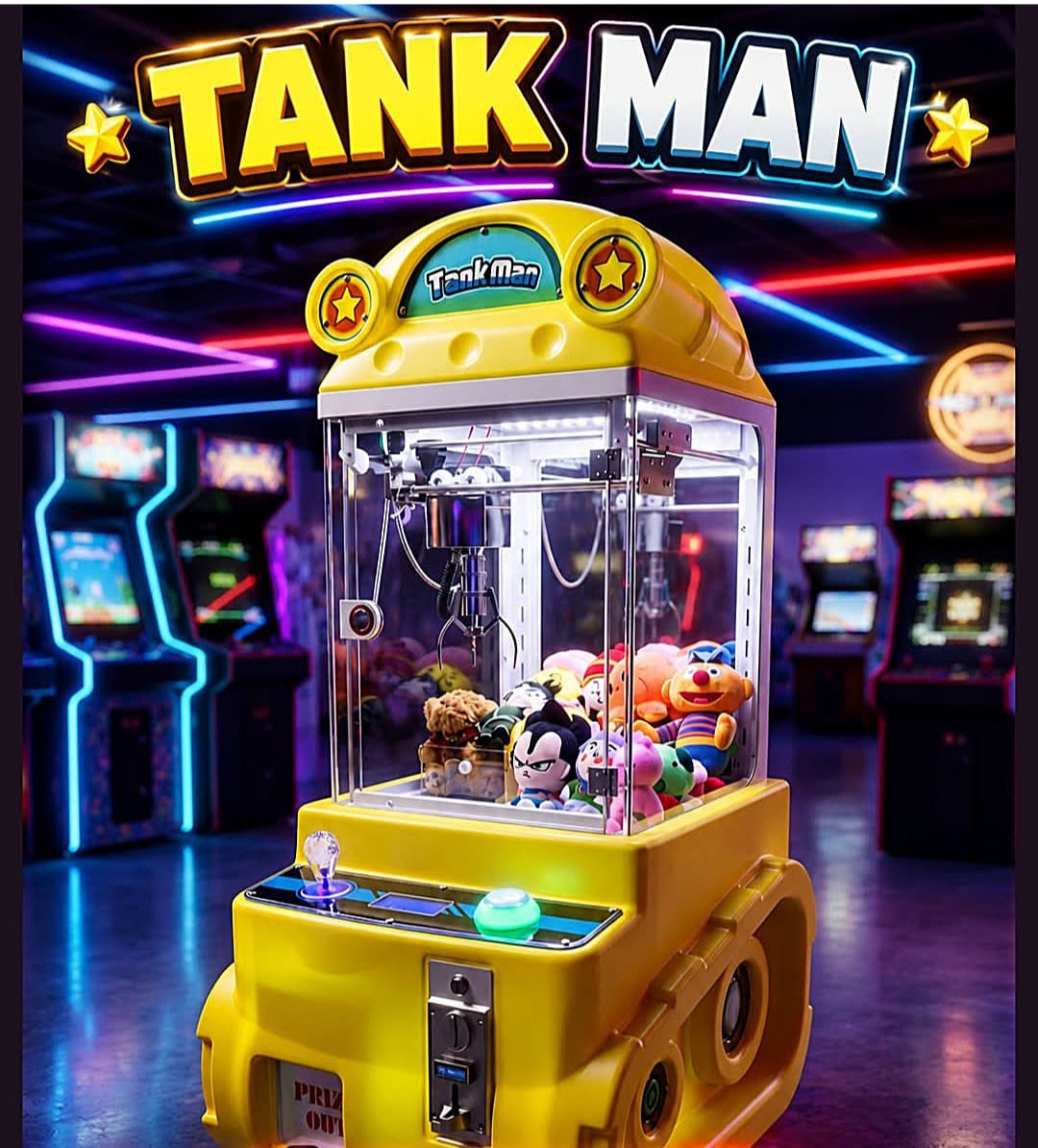 Máquina de garra Tank Man amarilla