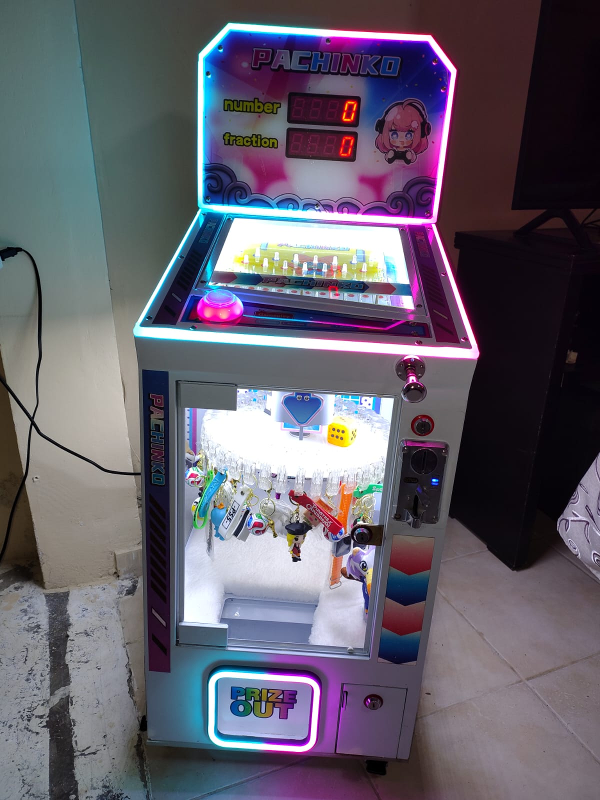 Máquina de garra para dos jugadores